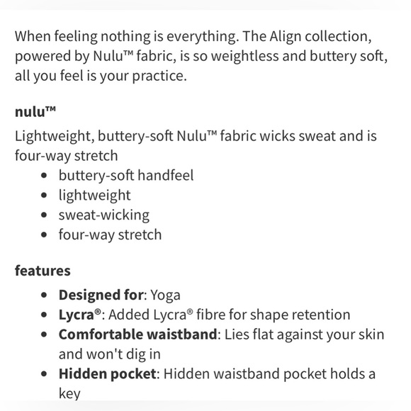 NWT Lululemon align HR pant “25 - Picture 5 of 9